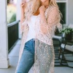 Gold sequin διάφανο τουνίκ-κιμονό