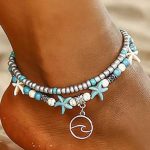 Διπλή αλυσίδα ποδιού με χάντρες