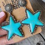 Κρεμαστά boho αστεράκια με μπλέ πέτρα