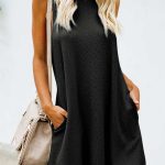 Casual εξώπλατο μίνι φόρεμα μαύρο