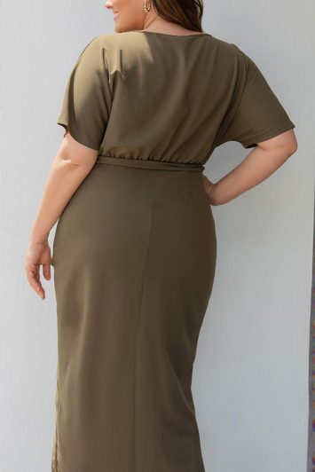 fitted-khaki-dress-slit-200115922-1-kookoo-2