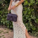 Boho maxi διάτρητη φούστα