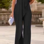 Ολόσωμη φόρμα με βολάν μαύρη