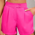 Tailored φούξια σορτσάκι με κουμπιά