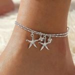 Διπλή αλυσίδα ποδιού με Chic Starfish