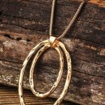 Κολιέ διπλοί κρίκοι σε χρυσό