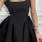 Corset μινι girly φόρεμα μαύρο