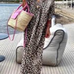 Loose animal print φόρεμα leopard