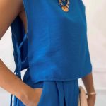 Μπλε σετ με βάτες και κορδόνια