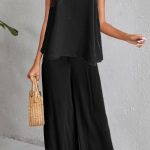 Κομψό σέτ με μεταλλικά στοιχεία σε μαύρο