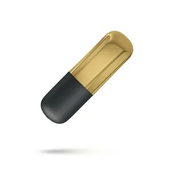 Golden Mini Massager Bullet με 12 λειτουργίες δόνησης και USB επαναφόρτιση.