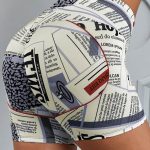 Άσπρο abstract Lift Up σορτσάκι