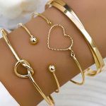 Χρυσά cufs 4 τεμαχίων