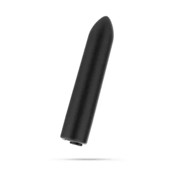 Κλειτοριδικός δονητής VIBRATING BULLET μαύρο, με 10 λειτουργίες δόνησης και USB επαναφορτιζόμενη μπαταρία.
