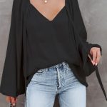 Σατέν ultra-loose style μπλουζάκι μαύρο
