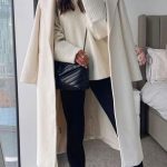 Παλτό longline μακρύ με ζωνάκι σε λευκό