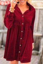 velvet-long-sleeve-button-down-dress-bordeaux-200116262-3-kookoo-2