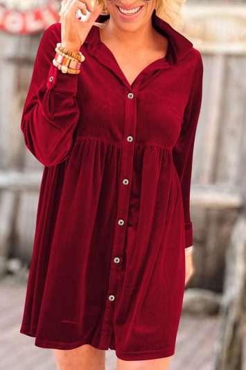 velvet-long-sleeve-button-down-dress-bordeaux-200116262-3-kookoo-2