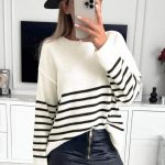 Ριγέ ασπρόμαυρο πλεκτό