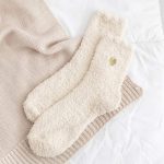 Χουχουλιάρικες κάλτσες με καρδούλα off white