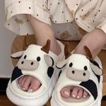 Παντόφλες με σχέδιο αγελάδας