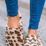 Animal print μπέζ παντόφλα