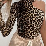 Leopard κορμάκι με έναν ώμο
