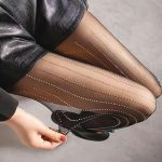 Καλσόν μαύρο με γραμμές strass