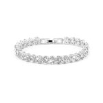 Βραχιόλι καρδιές στρας silver