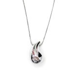 Κολιέ με δάκρυ σε ασημί