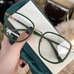 Γυαλιά πολυγωνικά με πράσινο σκελετό