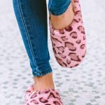 Animal print ροζ παντόφλα