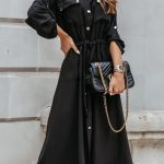 Μαύρο midi φόρεμα