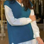 Casual καζάκα σε πετρόλ