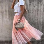 Τούλινη midi φούστα