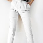 Ψηλόμεσο παντελόνι λευκό