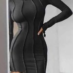 Μαύρο mini ruffle φόρεμα