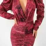 Μίνι φόρεμα snake σε κόκκινο