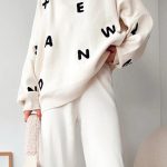 Casual μάλλινο σετ με γράμματα