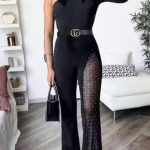 Ολόσωμη με ζώνη και διαφάνειες