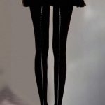 120D μαύρο καλσόν με strass