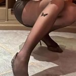 Καλσόν μάυρο με πεταλούδες