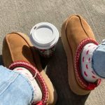 Chestnut Suede χαμηλό μποτάκι με γούνα