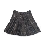 Sparkling φούστα σε Α γραμμή μαύρο