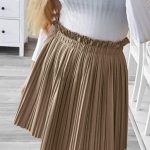 Mini πλισέ φούστα μπεζ