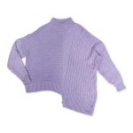 Ασύμμετρο πλεκτό με ζιβάγκο λιλά