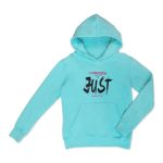 Φούτερ γαλάζιο με κουκούλα