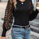 Μαύρο μπλουζάκι με φουσκωτά μανίκια