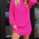 Φούξια πλεκτό με ζιβάγκο