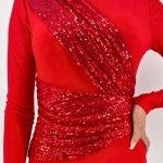 Mix and match κορμάκι με παγιέτα σε κόκκινο